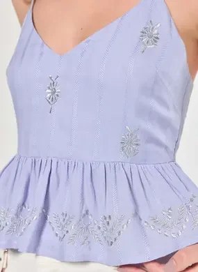 Regata Peplum Bordados