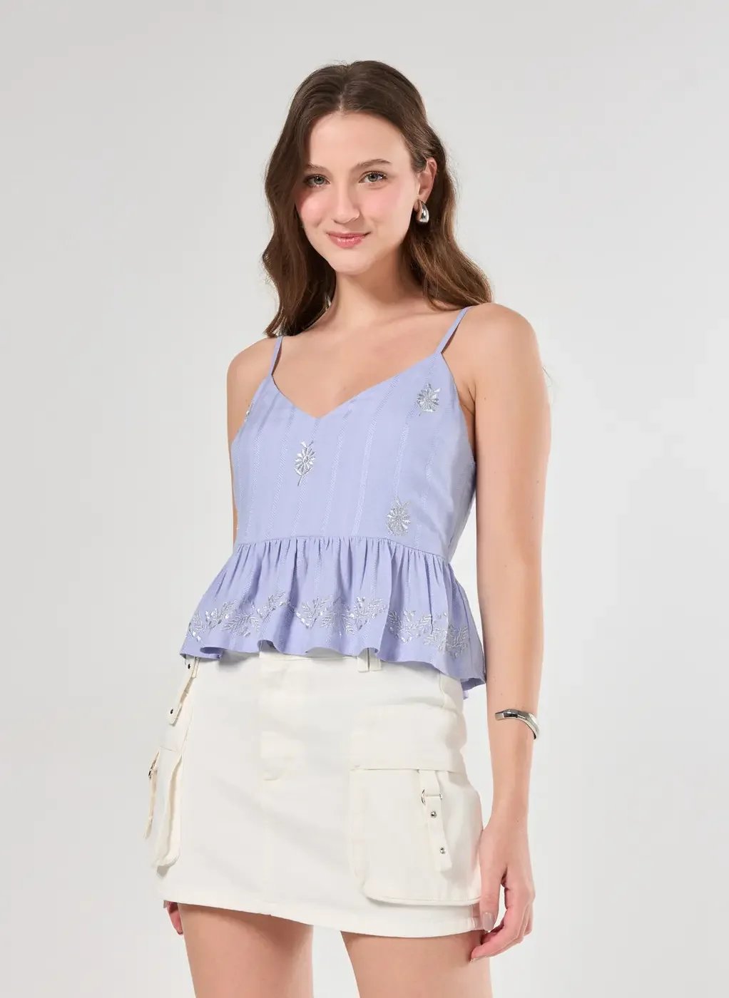 Regata Peplum Bordados