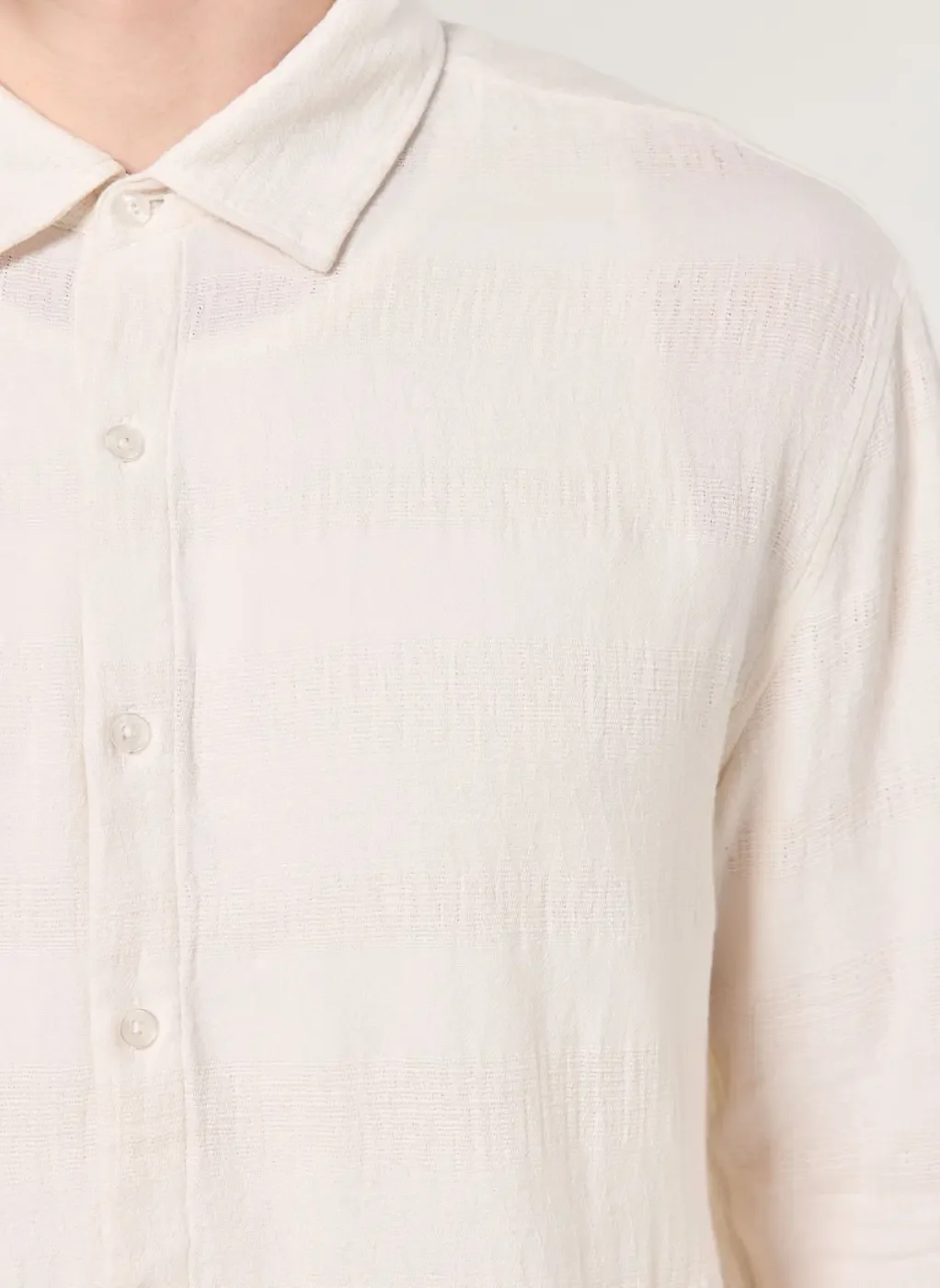 Camisa Box Manga Longa Textura