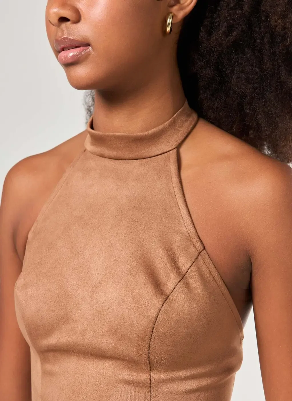 Blusa Em Suede Com Amarração