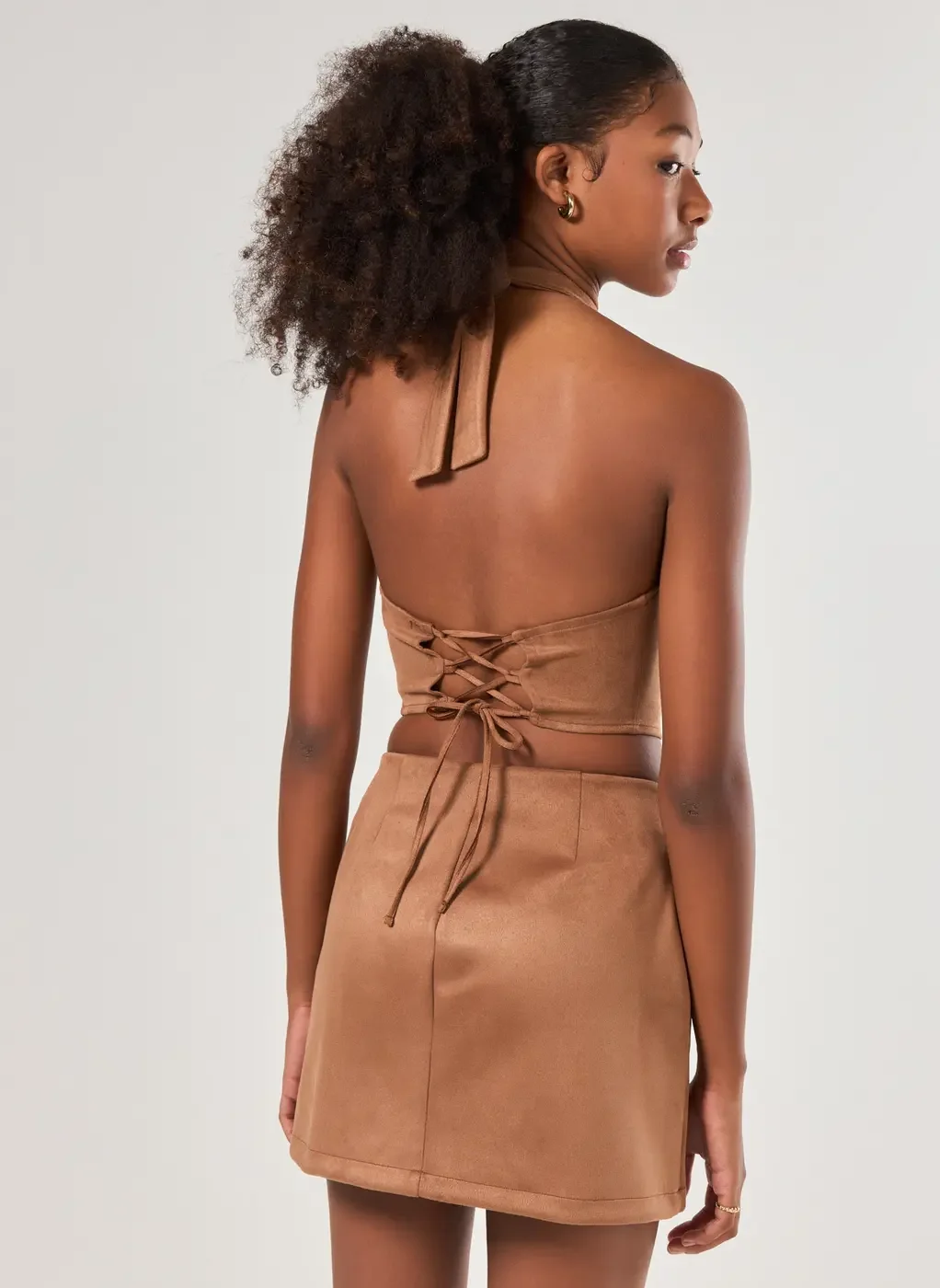 Blusa Em Suede Com Amarração