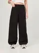 Calça Sarja Oversized Com Elástico Na Barra