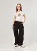 Calça Sarja Oversized Com Elástico Na Barra
