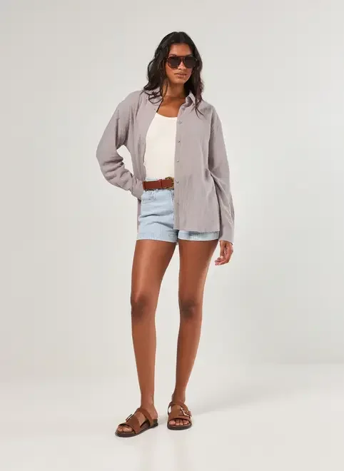 Camisa Manga Longa Oversized