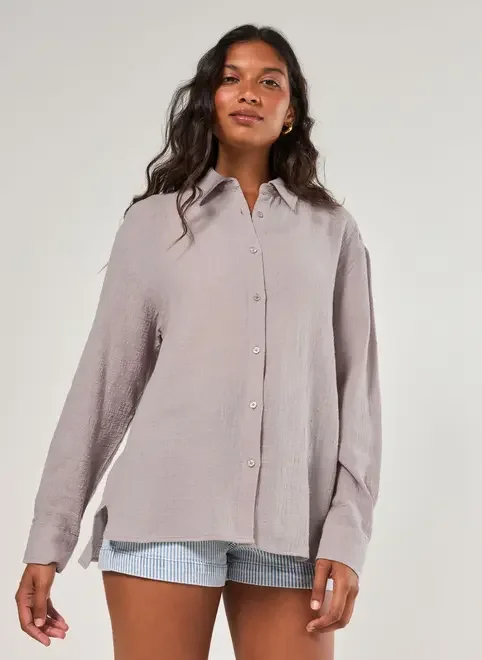 Camisa Manga Longa Oversized