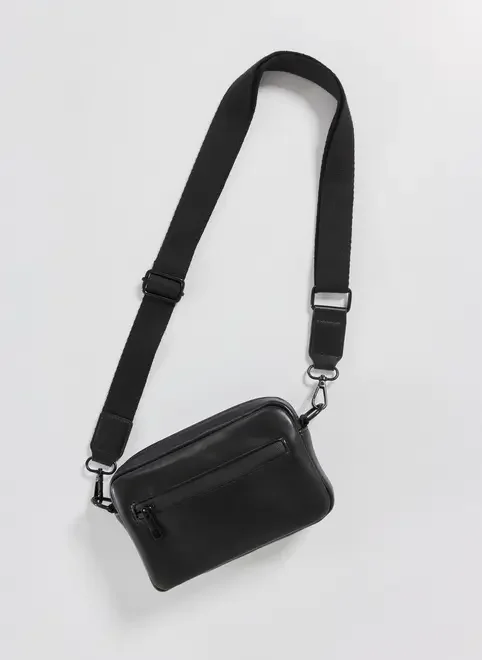 Bolsa Crossbody Poliuretano Preto