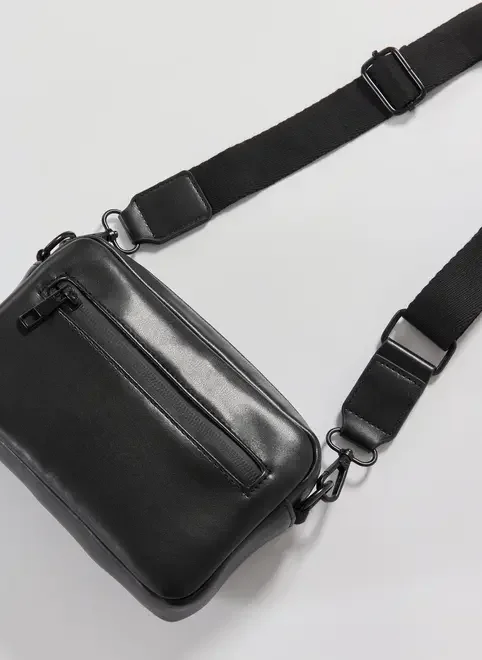 Bolsa Crossbody Poliuretano Preto