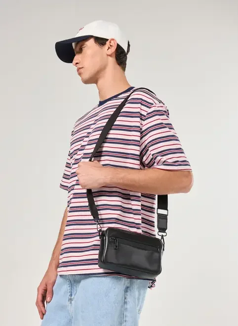 Bolsa Crossbody Poliuretano Preto