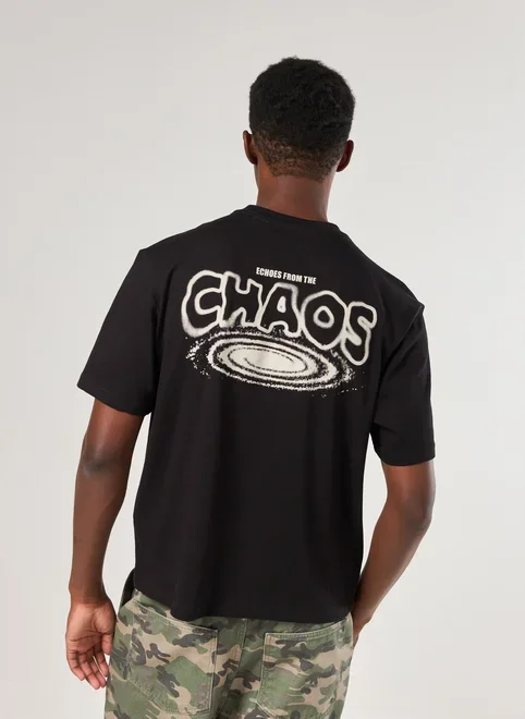 Camiseta Cropped Box Preta Chaos