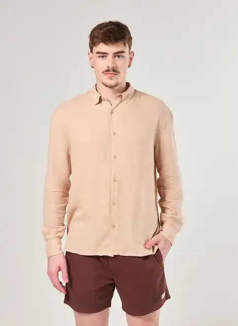 Camisa Comfort Manga Longa Linho