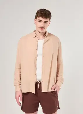 Camisa Comfort Manga Longa Linho