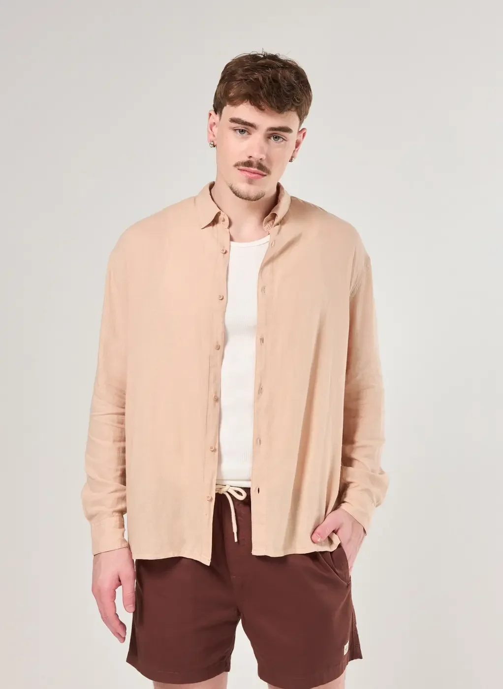 Camisa Comfort Manga Longa Linho