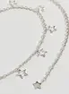 Cinto Belly Chain Prateado Estrelas