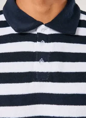 Camiseta Polo Box Atoalhada Listrada