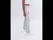Calça Flare Cinza Cós Dobrado