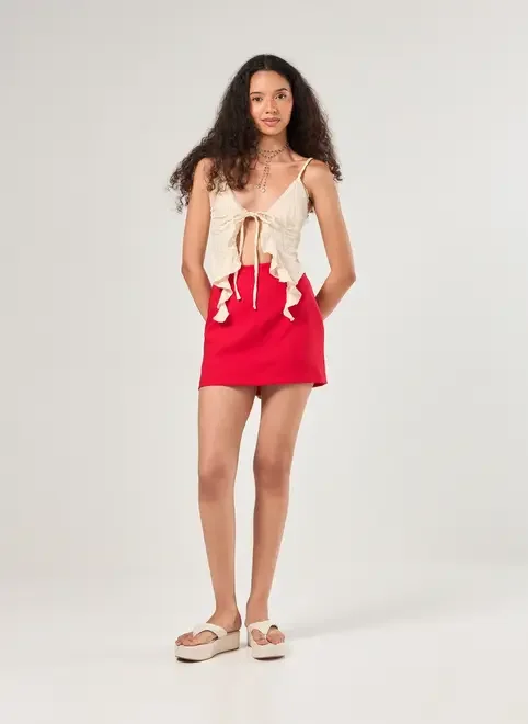 Short Saia Básico Em Tecido