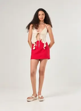 Short Saia Básico Em Tecido