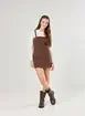 Vestido Sarja Marrom