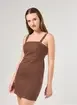 Vestido Sarja Marrom