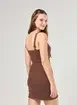Vestido Sarja Marrom