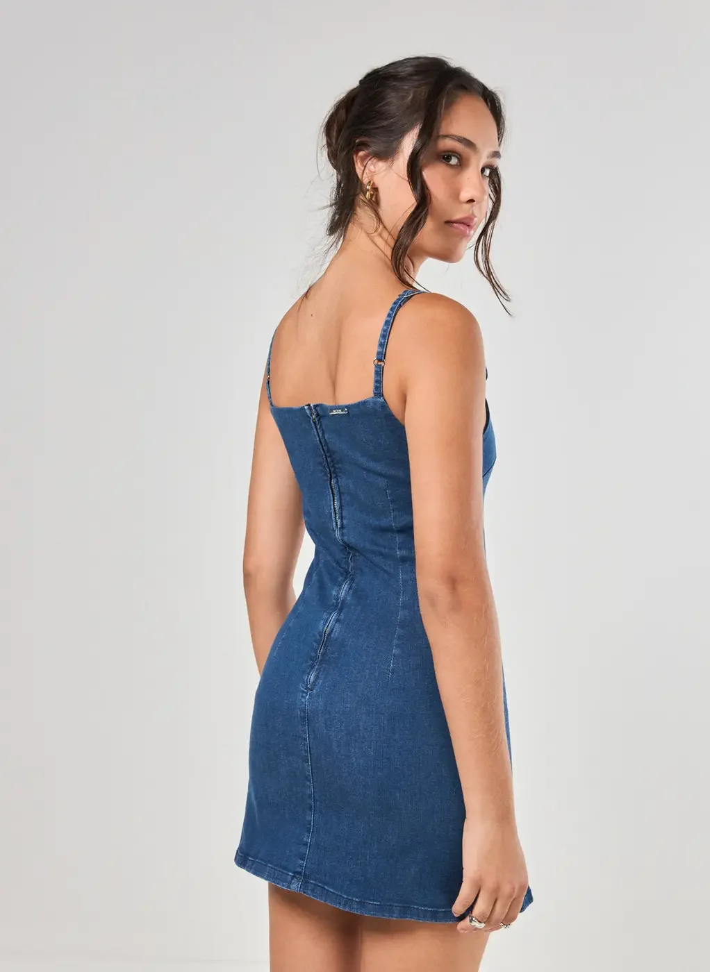 Vestido Jeans Lacinhos