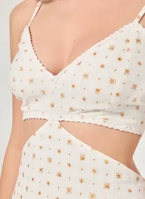 Vestido Curto Brilhos Off-White