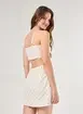 Vestido Curto Brilhos Off-White