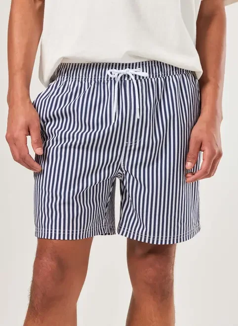 Bermuda Tecido Texturizado Listras