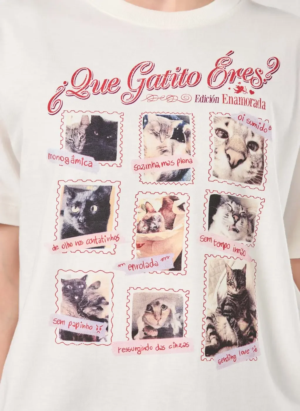 Camiseta Off-White Gatinhos