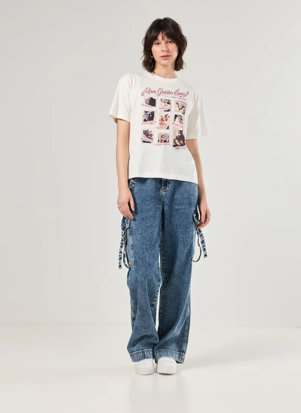 Camiseta Off-White Gatinhos