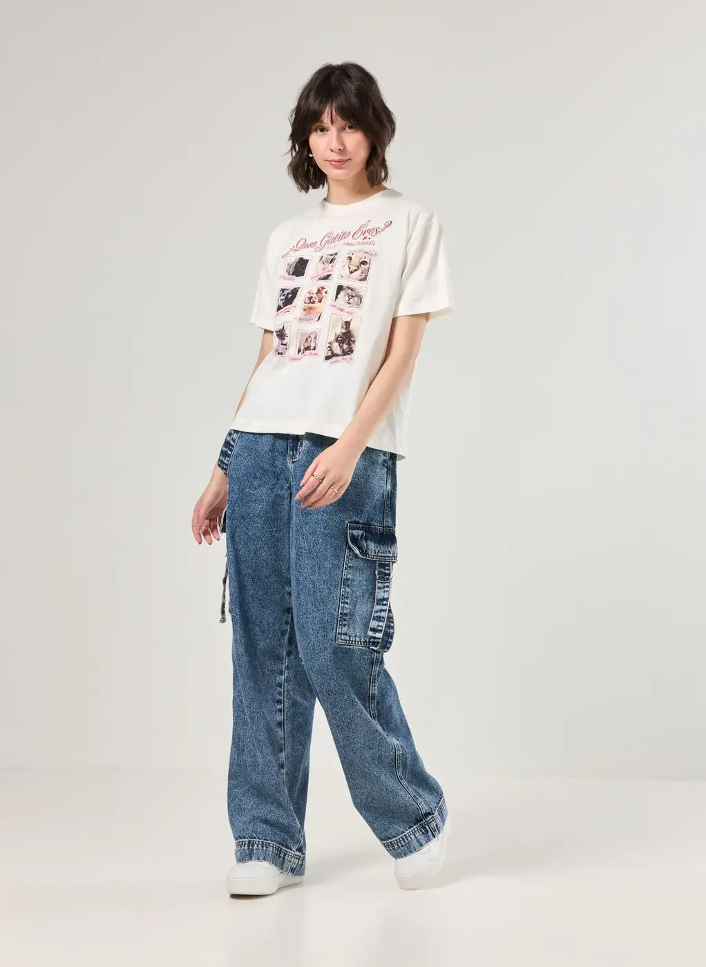 Camiseta Off-White Gatinhos