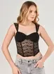 Corselet De Renda Preta