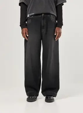 Calça Oversized Jeans Black
