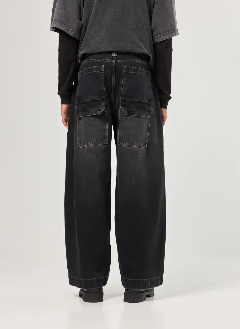 Calça Oversized Jeans Black