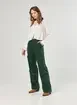 Calça Sarja Verde Wide Leg Cargo