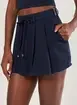 Short Saia Plissado Azul-Marinho