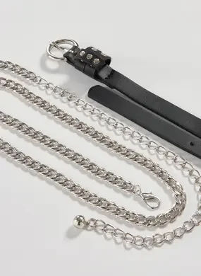 Kit 2 Cintos Poliuretano E Corrente