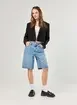 Bermuda Jeans Cintura Média
