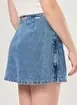 Short Saia Jeans Médio Com Amarração