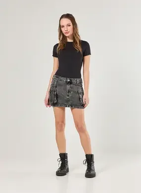 Saia Cargo Jeans Black
