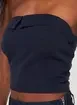 Tube Top Sarja Azul-Marinho