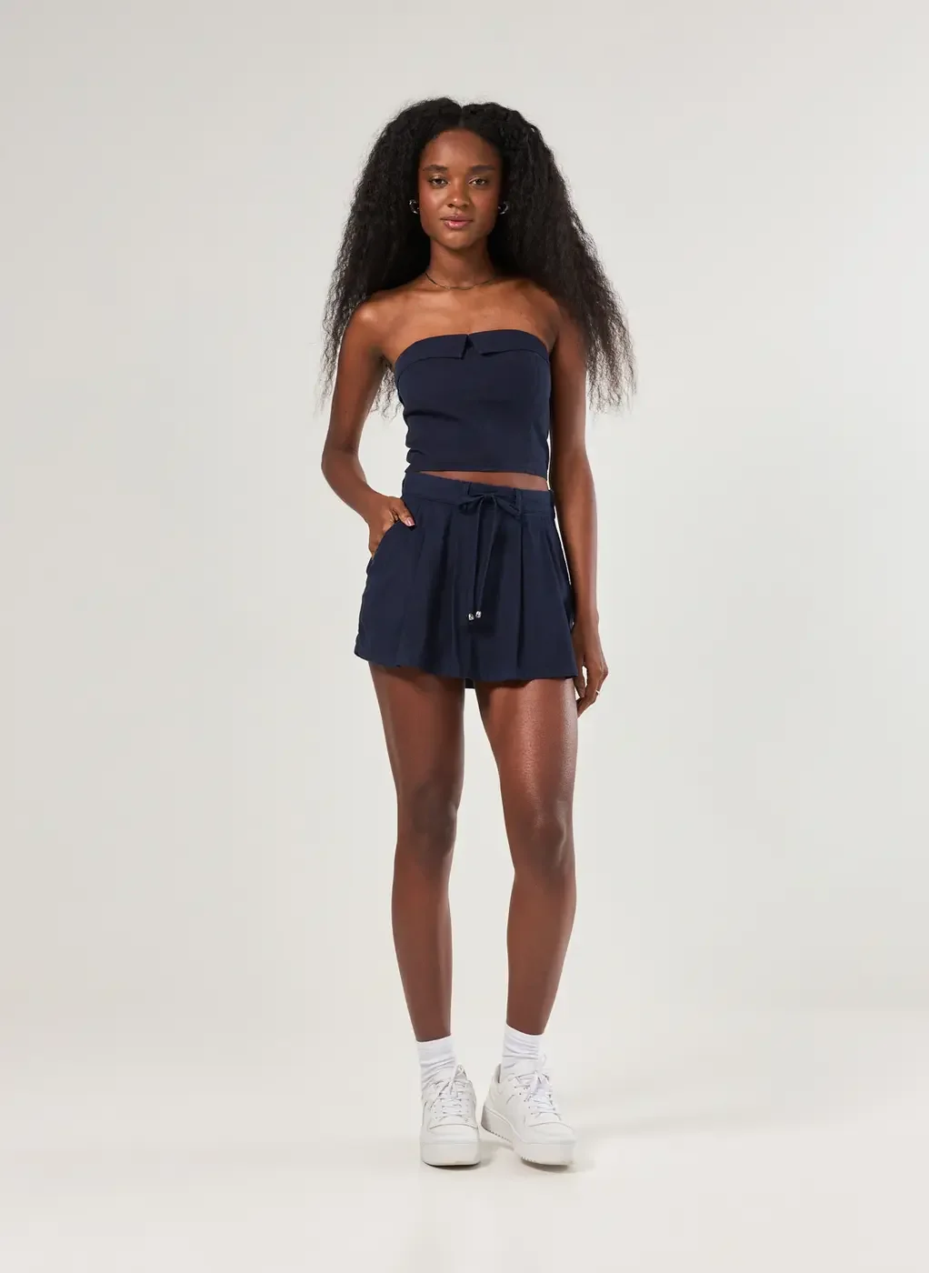 Tube Top Sarja Azul-Marinho