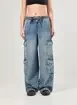Calça Jeans Cargo Oversized