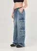 Calça Jeans Cargo Oversized