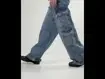 Calça Jeans Cargo Oversized