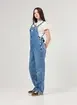 Macacão Estilo Jardineira Em Jeans Médio