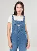 Macacão Estilo Jardineira Em Jeans Médio