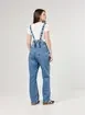 Macacão Estilo Jardineira Em Jeans Médio