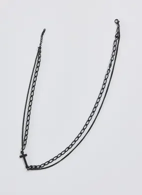 Colar Correntes Cruz