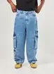 Calça Baggy Cargo Jeans Médio